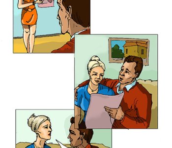 Father gives some lessons to his daughter after erotic film Porn Comics