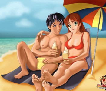 Fun With Shemales On The Beach Porn Comics
