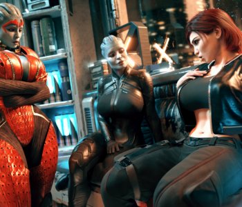 Shepard x Samara x Morinth Porn Comics