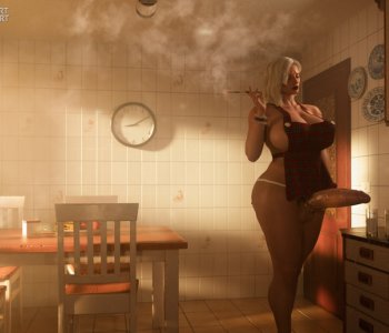 Claudia Broughton - 50's Kitchen Porn Comics